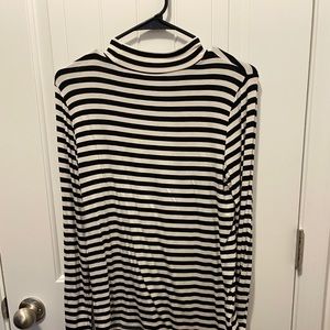 Loft Black and white turtleneck.
